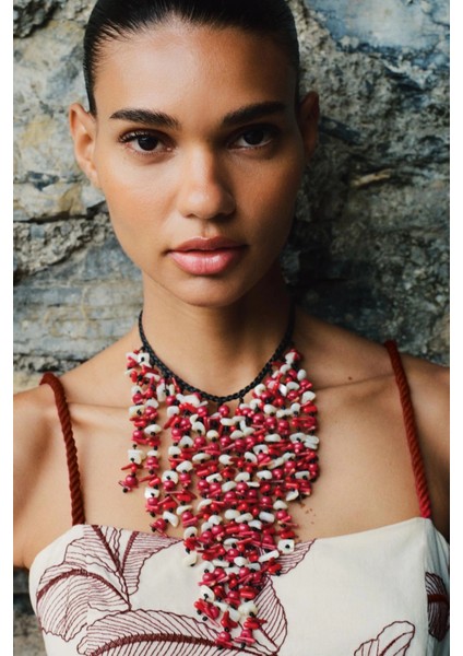 Çoklu Boncuklu Kordon Kolye modelleri