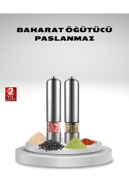 Otomatik Pilli Tuz ve Karabiber Öğütücü Seti