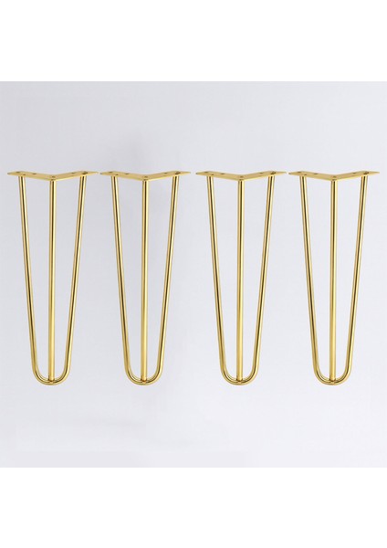 Martı Gold Altın 4'lü Set Metal Sehpa Masa Ayağı 41 cm Tekli Mobilya Destek Yükseltici Ayak Modeli