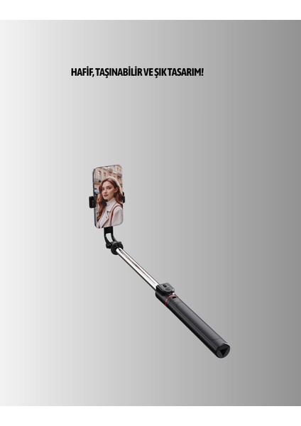 Uzaktan Kumandalı Bluetooth Selfie Çubuğu– Işıklı, 130 cm Ayarlanabilir fiyatları