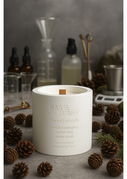 : Forest Woods : % 100 Soya Beton Mum (Çam, Okaliptus, Sedir Ağacı, Beyaz Musk)