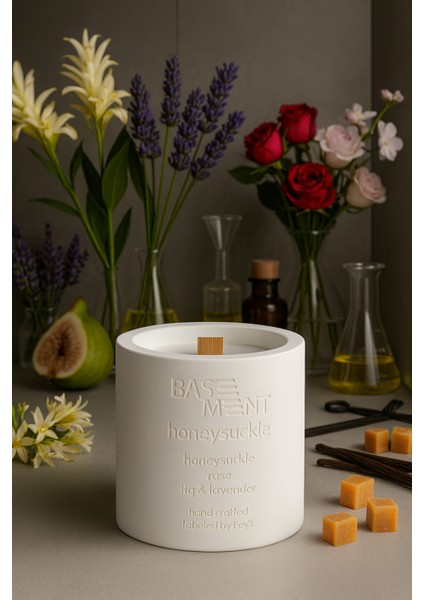 : Honeysuckle : % 100 Soya Beton Mum (Hanımeli, Incir, Gül, Lavanta)