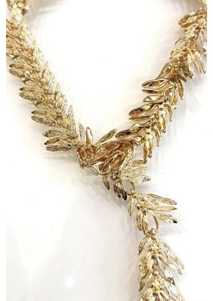 Pul Yaprak Tasarım Y Kolye fiyatları