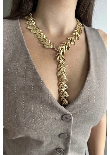 Pul Yaprak Tasarım Y Kolye modelleri