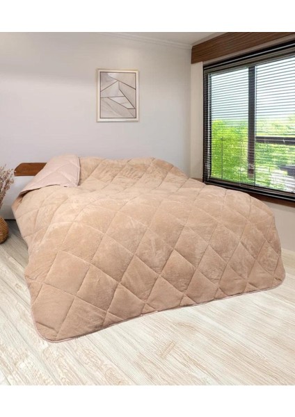 Welsoft Yorgan Çi̇ft Ki̇şi̇li̇k Yorgan 200*220 Çi̇ft Tarafli-Kahverengi