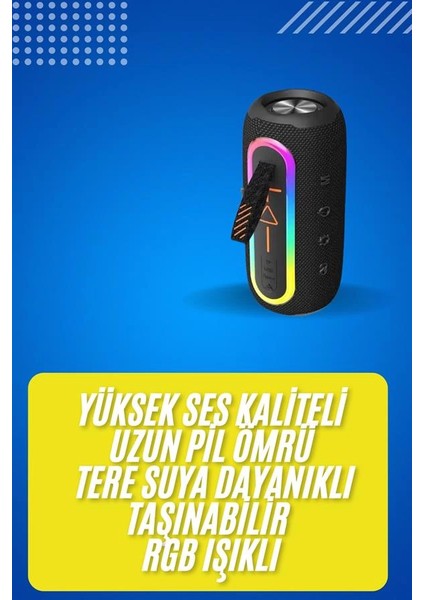 Bluetooth Hoparlör USB Şarjlı Uzun Pil Ömrü Android ve Ios Uyumlu Renkli