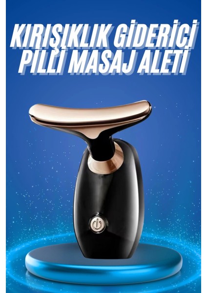 Kırışıklık Giderici Yüz Masaj Aleti Pilli Cilt Bakım Cilt Sıkılaştırma Derinlemesine Temizler