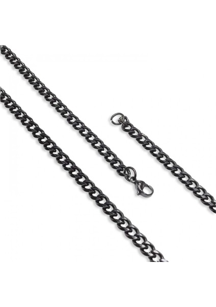 Çelik Erkek Siyah Kolye 1.6mm 3351CEK009