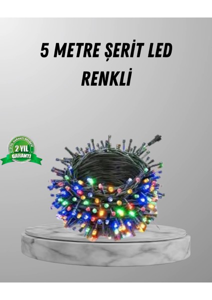 Siyah Kablolu LED Dekor Işık – 50 Ampullü, 8 Farklı Işık Modu, Suya Dayanıklı Tasarım