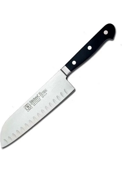 61950 - Sıcak Dövme Oluklu Santoku Şef Bıçağı 18 cm fiyatları
