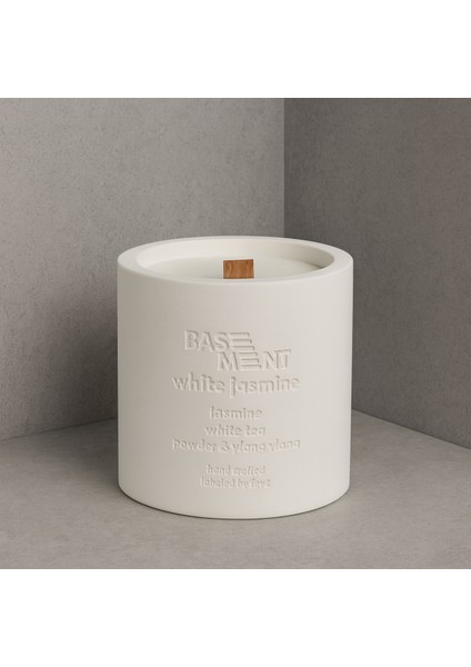 : White Jasmin : % 100 Soya Beton Mum (Yasemin, Beyaz Çay, Pudra, Ylang Ylang)