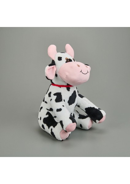 Soft Büyük Inek Figürlü Yastık - Beyaz / Siyah - 40X27 cm fiyatları