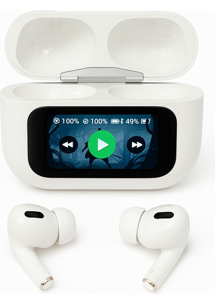 Kablosuz Dokunmatik Ekranlı Bluetooth Kulaklık (A9 Pro) - Anc, Enc, Ipx4, Type-C, Sesli Asistan Destekli