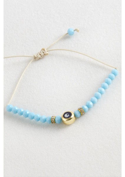 Nazar Kristal Makrome Ip Bileklik 6 mm fiyatları