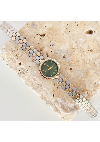 Petek Gold Gümüş Saat Yeşil fiyatları