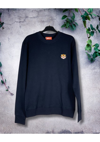 Yüksek Kaliteli Standart Fit Normal Kesim 3 Iplik Bisiklet Yaka Pamuklu Knz Lacivert Sweatshirt modelleri