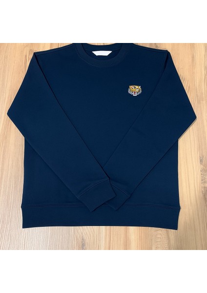 Yüksek Kaliteli Standart Fit Normal Kesim 3 Iplik Bisiklet Yaka Pamuklu Knz Lacivert Sweatshirt indirimleri