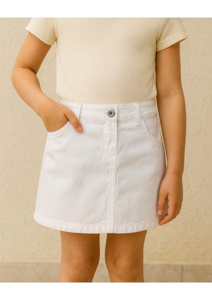 Kız Çocuk Mini Kot Etek