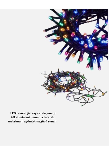 5 Metre 50’li LED Işık – Siyah Kablolu, Çok Fonksiyonlu, Iç ve Dış Mekan Kullanımı fırsatları