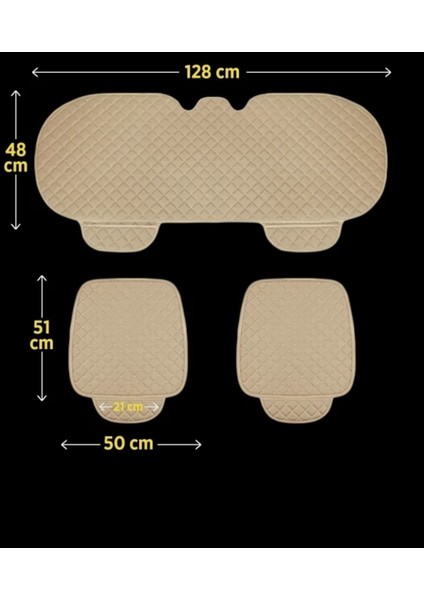 Krem Kapitone Deri Araba Koltuk Minderi