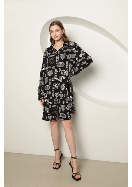 Desenli Gömlek Elbise modelleri