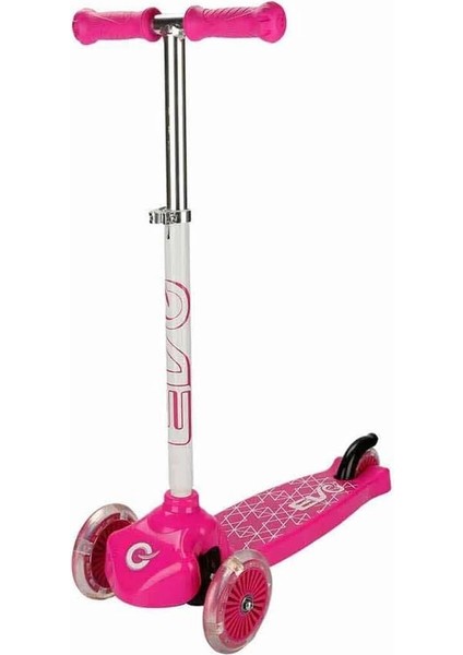Evo Işıklı 3 Tekerlekli Pembe Scooter