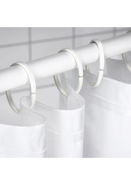 Hassjon Duş Perdesi Halkası Beyaz fiyatları