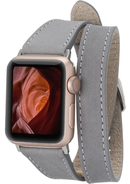 Apple Watch Uyumlu Deri Kordon 42-44-45MM Slim Dtquarst9