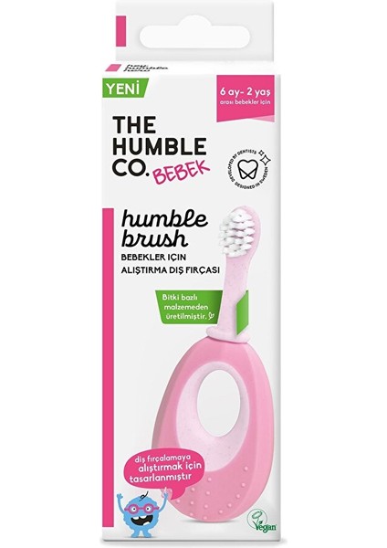 Humble Brush Baby Bebekler Için Alıştırma Diş Fırçası - Pembe fiyatları