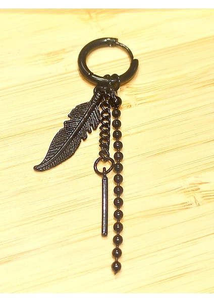 Çelik Siyah Figürlü Unisex Küpe fiyatları