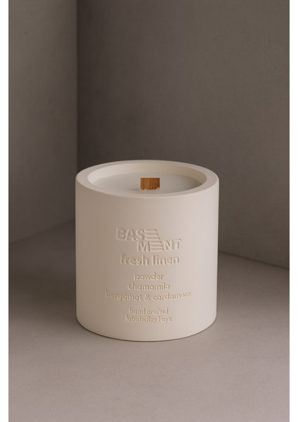 : Fresh Linen : % 100 Soya Beton Mum (Pudra, Papatya, Bergamot, Kakule) fiyatları