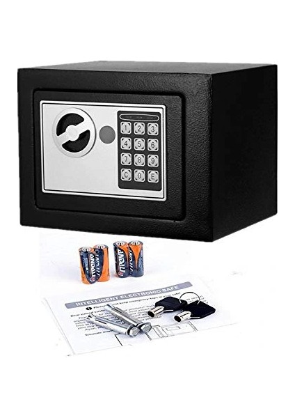Elektronik Tuşlu Çelik Para Kasası Siyah modelleri