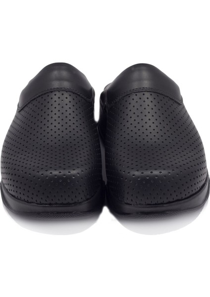 Kadın Hakiki Deri Siyah Sabo Terlik modelleri