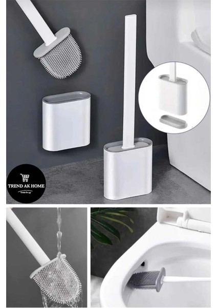 Silikon Tuvalet Fırçası | Duvara Asılabilir Bükülebilir Pratik Silikon Wc Klozet Fırçası Banyo Seti modelleri