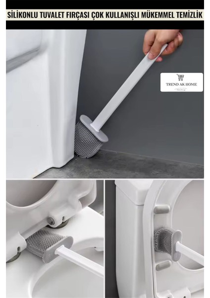 Silikon Tuvalet Fırçası | Duvara Asılabilir Bükülebilir Pratik Silikon Wc Klozet Fırçası Banyo Seti indirimleri