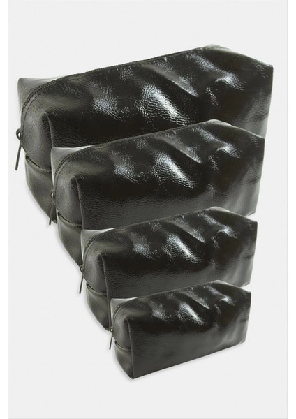 4 Adet El Tutmalı Makyaj Çantası