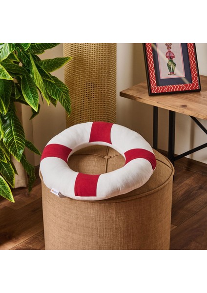 Soft Can Simidi Figürlü Yastık - Beyaz - 36X36 cm