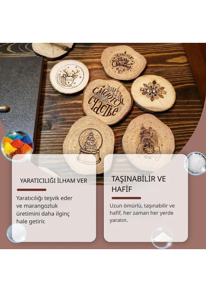 Ahşap Yakma Kalemi Seti (3'lü) - Dıy Projeleriniz Için Kömürleşme Efektli Scorch Marker Dıy Projeleriniz Için Kömürleşme Efektli Scorch Marker