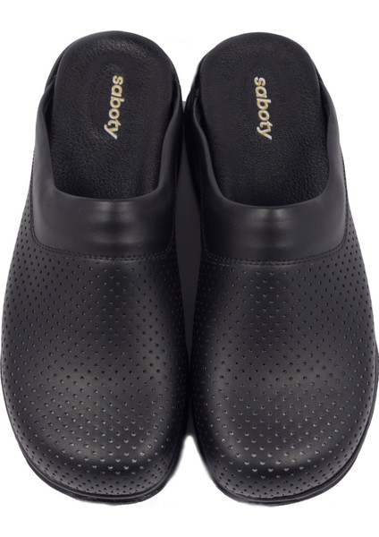 Kadın Hakiki Deri Siyah Sabo Terlik fiyatları