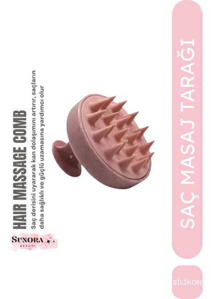 Silikon Saç Derisine Masaj Yapan Şampuan Tarağı Saç Bakım Fırçası Duş Tarağı