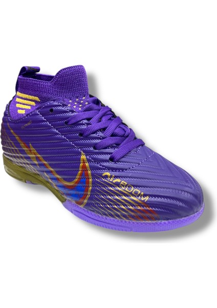 Çocuk Çoraplı Halısaha & Krampon Ayakkabı Mor Desenli fiyatları