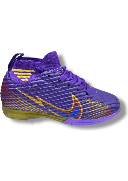 Çocuk Çoraplı Halısaha & Krampon Ayakkabı Mor Desenli modelleri