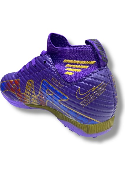 Çocuk Çoraplı Halısaha & Krampon Ayakkabı Mor Desenli fırsatları