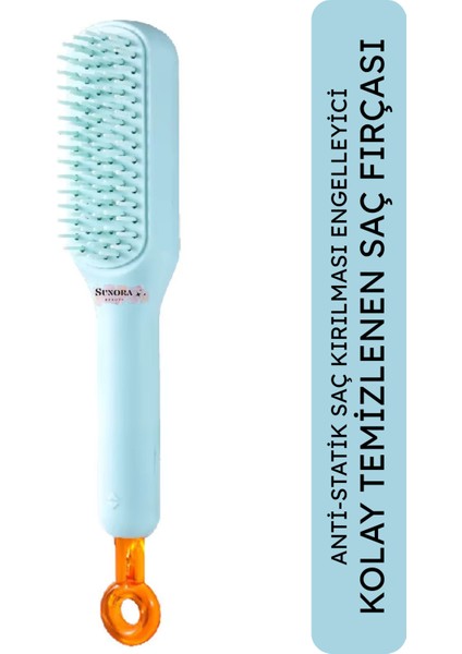 Kolay Temizlenen Saç Fırçası Anti-Statik Kendi Kendini Temizleyen Tarak Saç Derisi Masajı