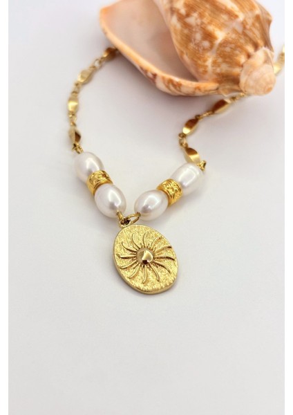 Solace Pearl No:1 Altın Kaplama Kolye