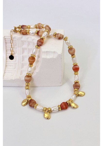 Amber Pulse No:1 Altın Kaplama Kolye