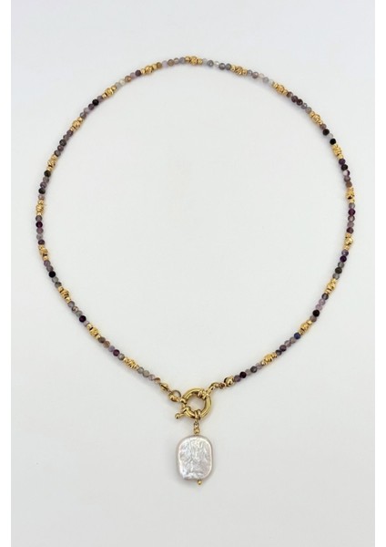 Moon Flow No:1 Altın Kaplama Kolye modelleri