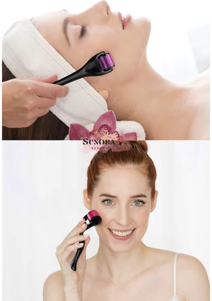 Titanyum Uçlu 540 Iğneli Derma Roller 0,5 mm Cilt Yüz Vücut Saç Yenileme Masaj Aleti fırsatları