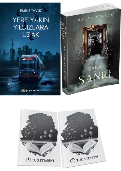 Saka ve Sanrı 3 ve Epsilon Yayınevi Yere Yakın Yıldızlara Uzak Emine Tavuz 2li Set + Hediyeli