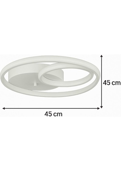 Okka Beyaz Renk Modern Tasarım Yemek Masası Üstü - Mutfak - Salon Beyaz LED 2 Li Avize fiyatları